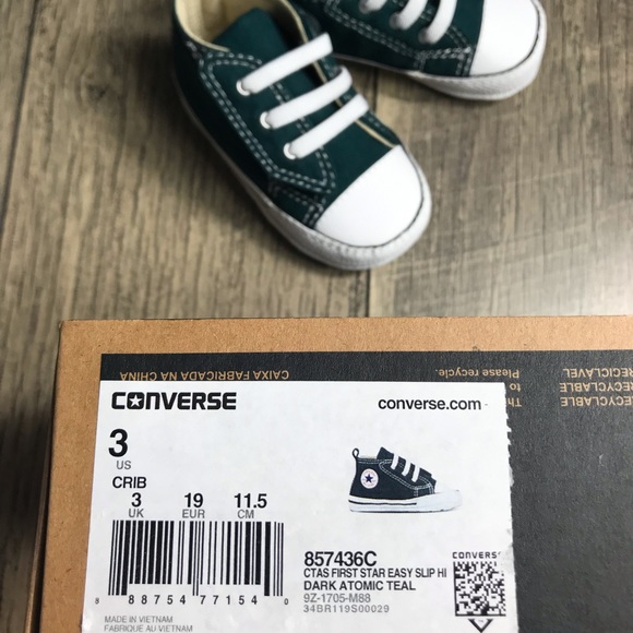 Converse Ctas First Star Easy Slip Hi Atomic Teal - Picture 7 of 7